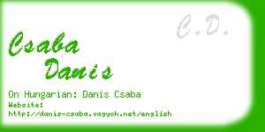 csaba danis business card